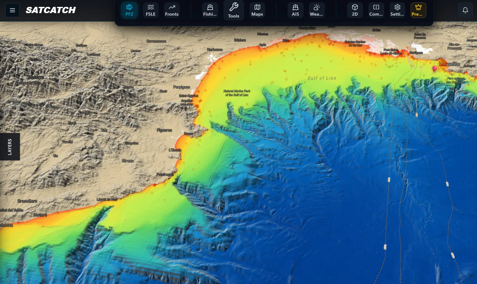 Bathymetric maps